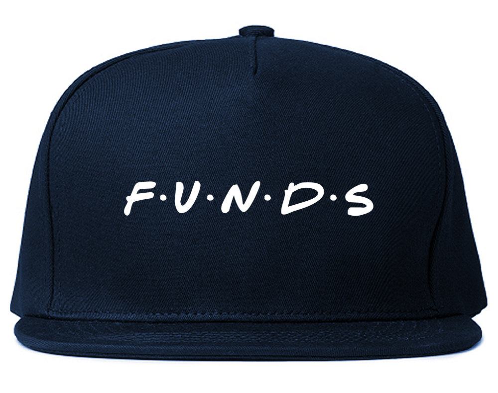 Funds Friends Mens Snapback Hat Navy Blue