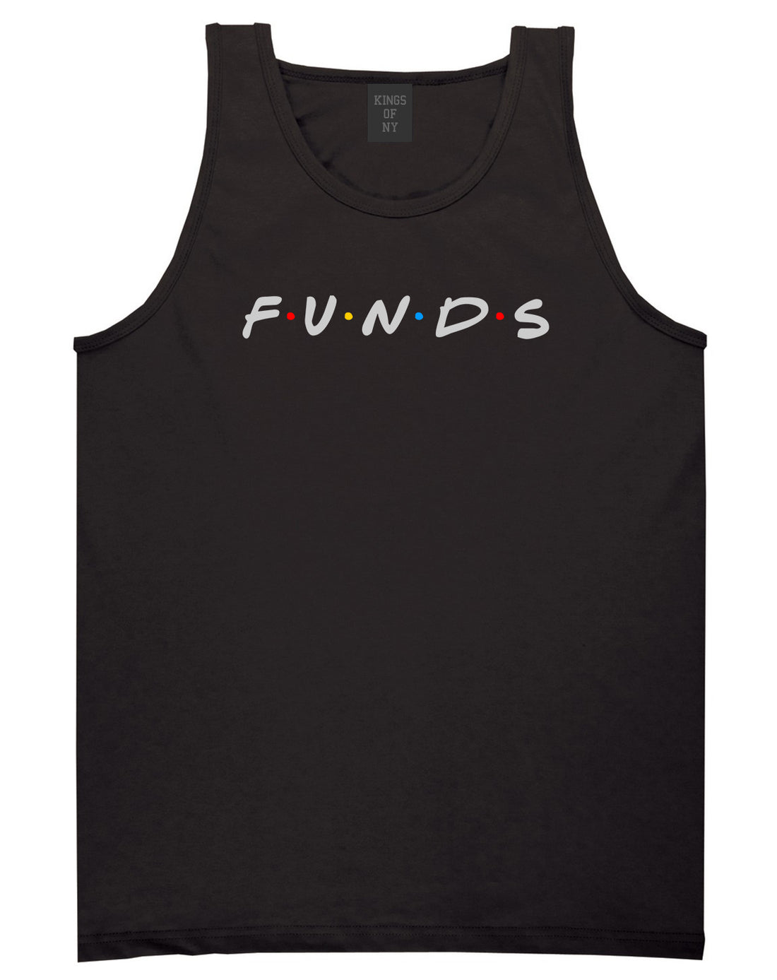 Funds Friends Mens Tank Top Shirt Black
