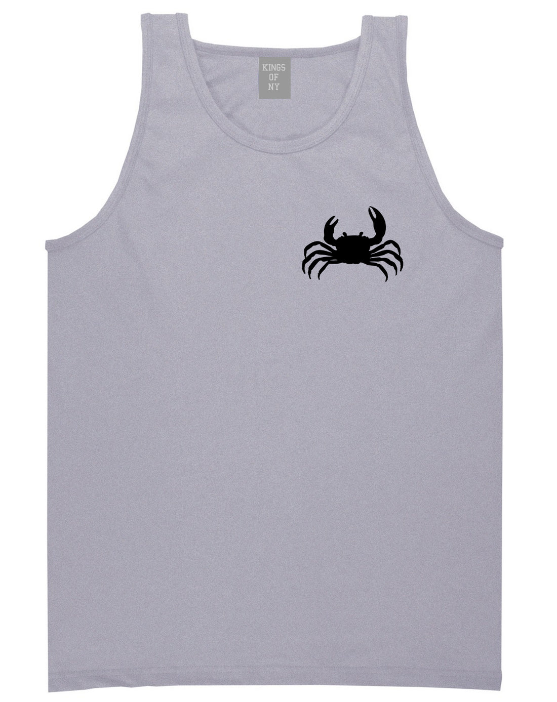 Funny Crab Chest Grey Tank Top Shirt by Kings Of NY