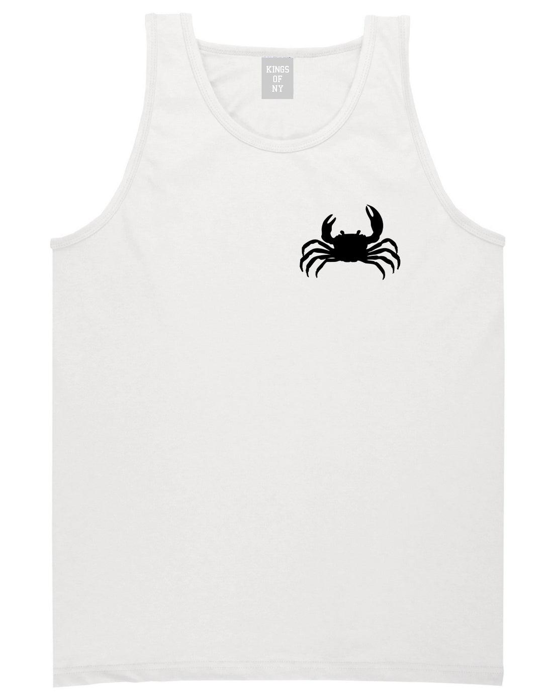 Funny Crab Chest White Tank Top Shirt by Kings Of NY