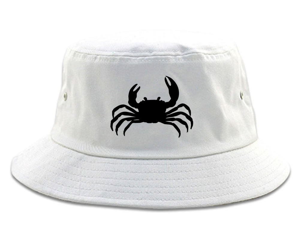 Funny Crab Chest Bucket Hat White