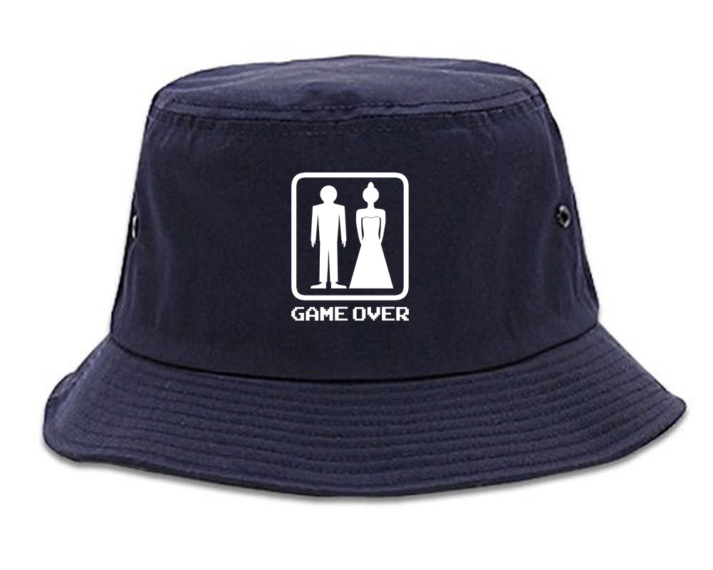 Game Over Funny Wedding Mens Snapback Hat Navy Blue