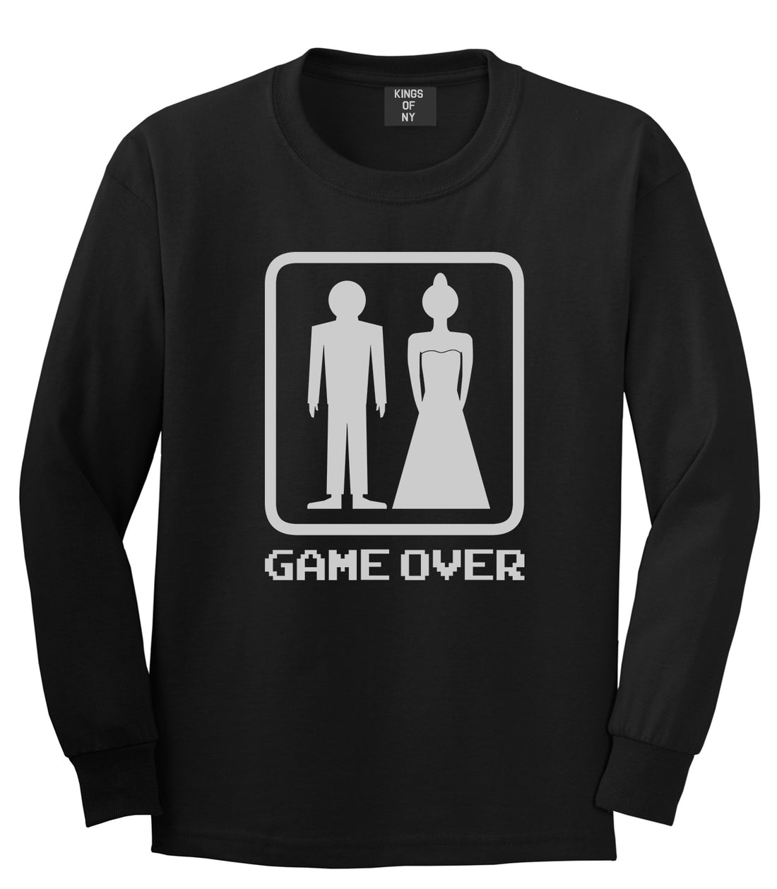 Game Over Funny Wedding Mens Long Sleeve T-Shirt Black