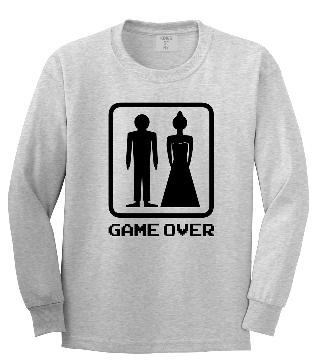 Game Over Funny Wedding Mens Long Sleeve T-Shirt Grey