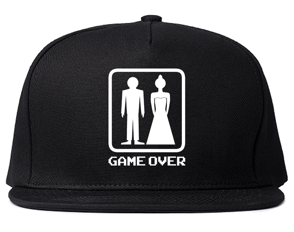 Game Over Funny Wedding Mens Snapback Hat Black