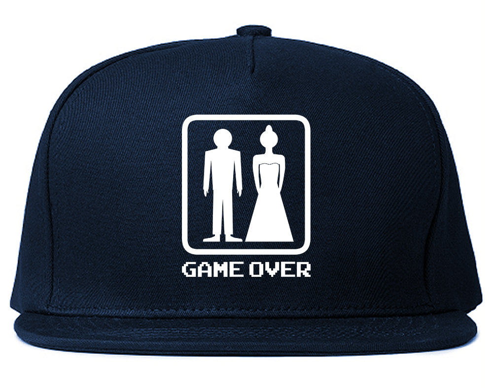 Game Over Funny Wedding Mens Snapback Hat Navy Blue