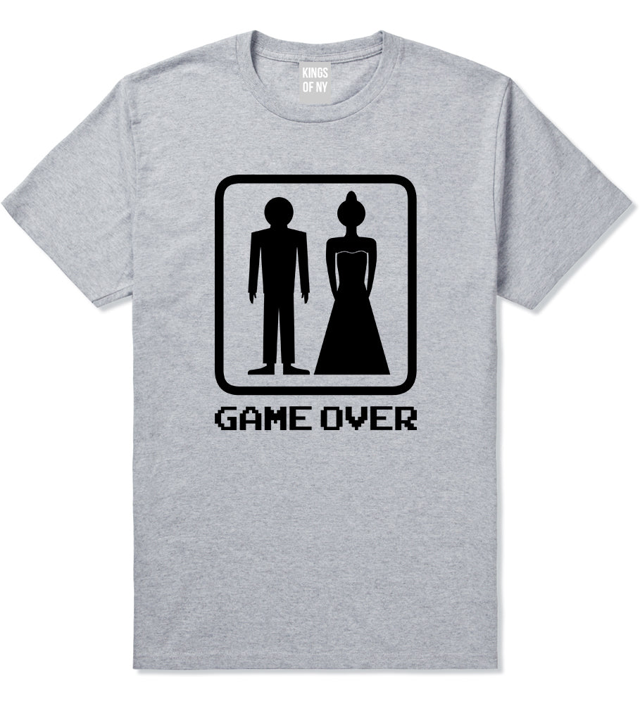Game Over Funny Wedding Mens T Shirt Grey