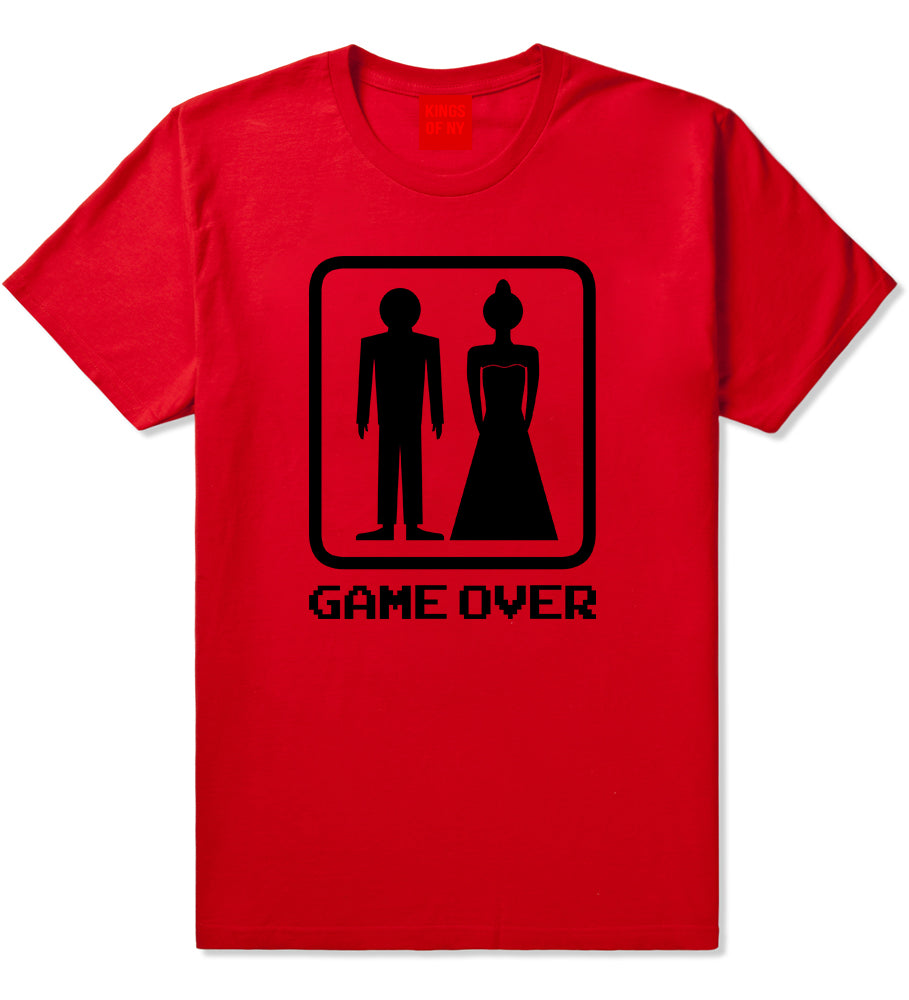 Game Over Funny Wedding Mens T Shirt Red