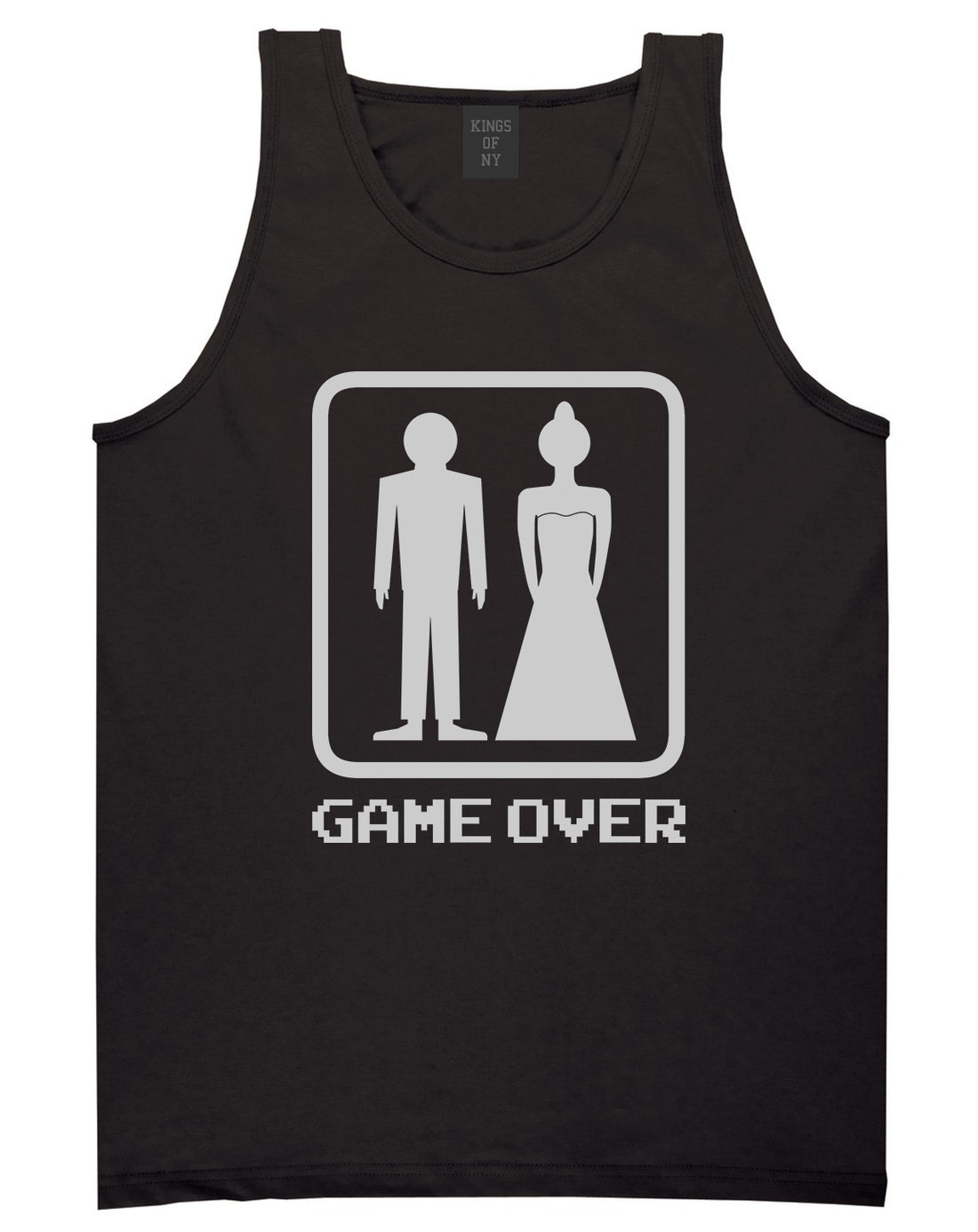 Game Over Funny Wedding Mens Tank Top Shirt Black