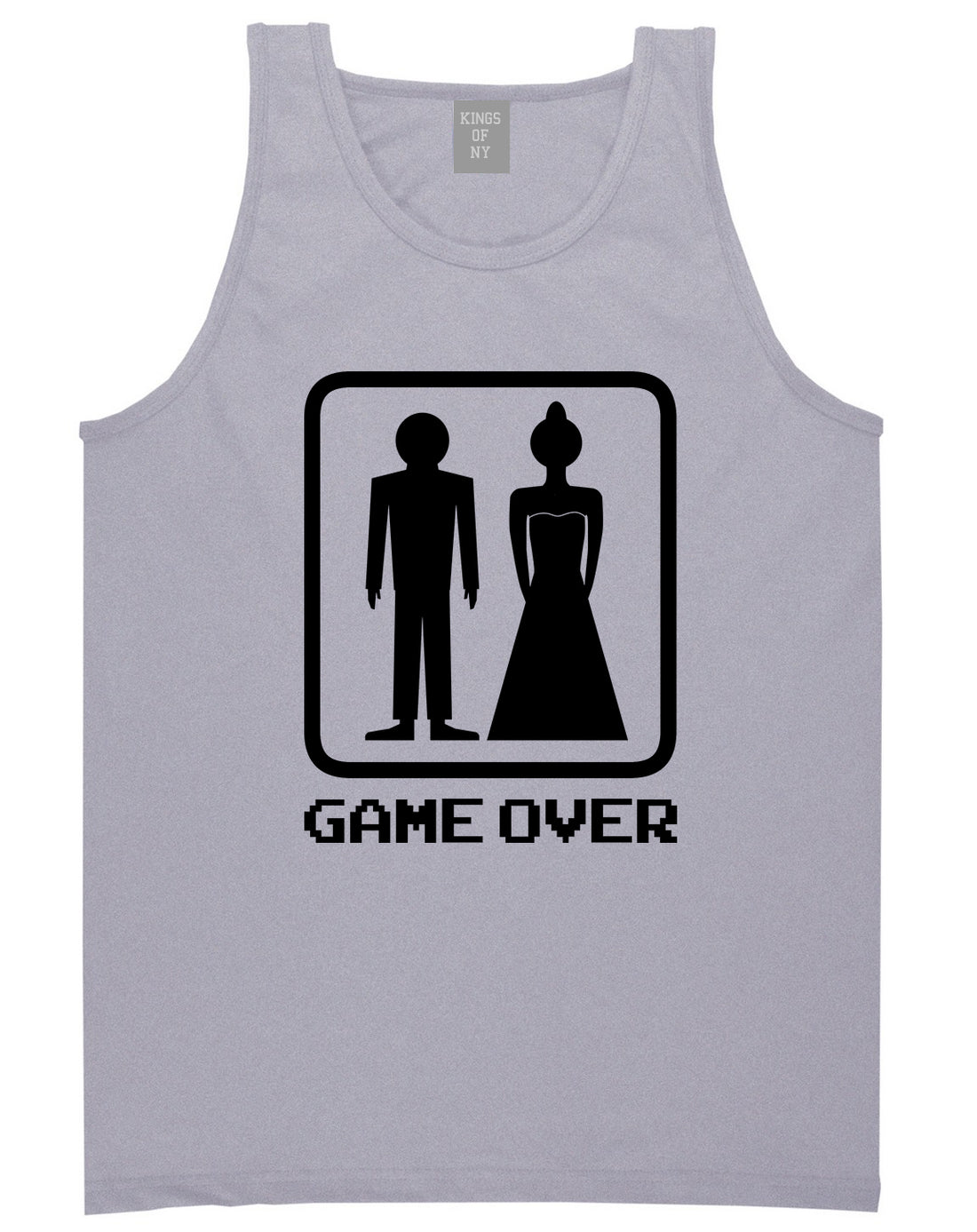 Game Over Funny Wedding Mens Tank Top Shirt Grey