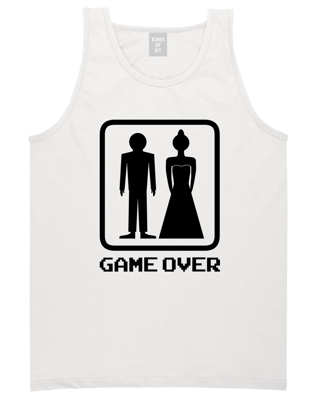 Game Over Funny Wedding Mens Tank Top Shirt White