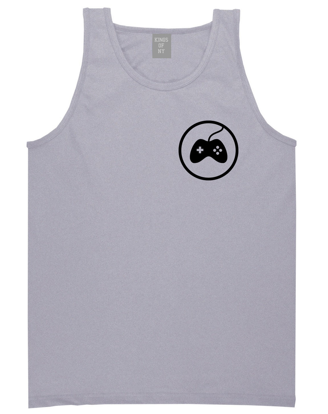 Gaming Game Controller Chest Mens Grey Tank Top Shirt by KINGS OF NY