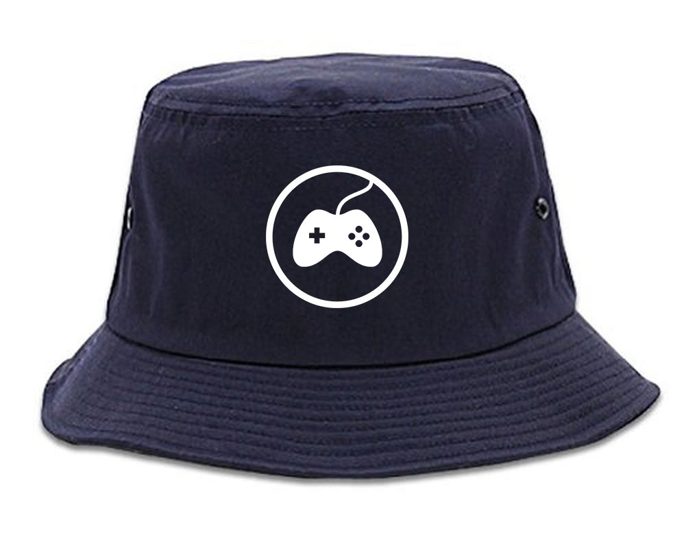 Gaming_Game_Controller Navy Blue Bucket Hat