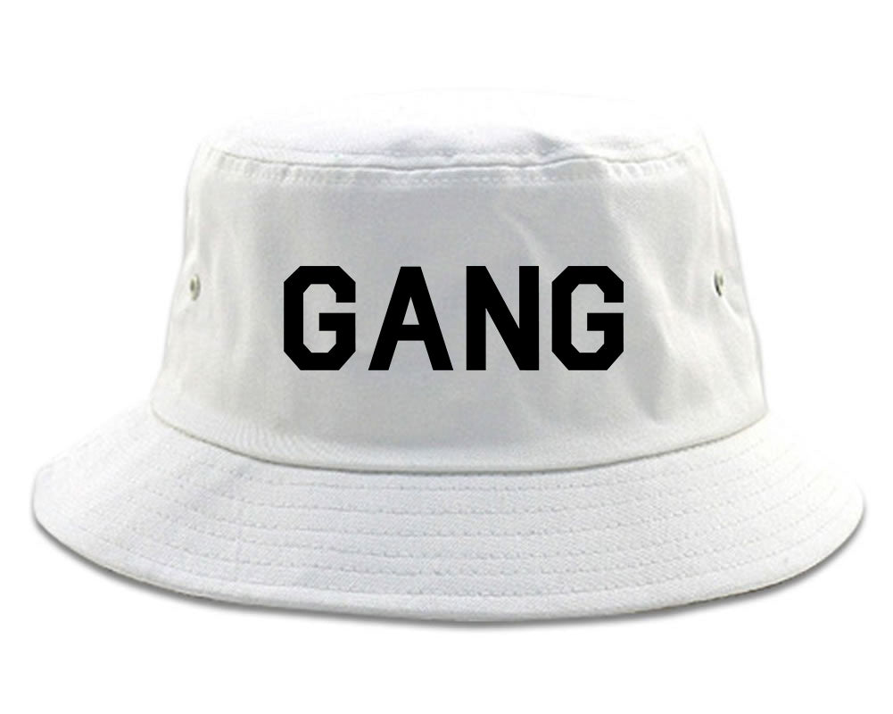 Gang_Squad White Bucket Hat