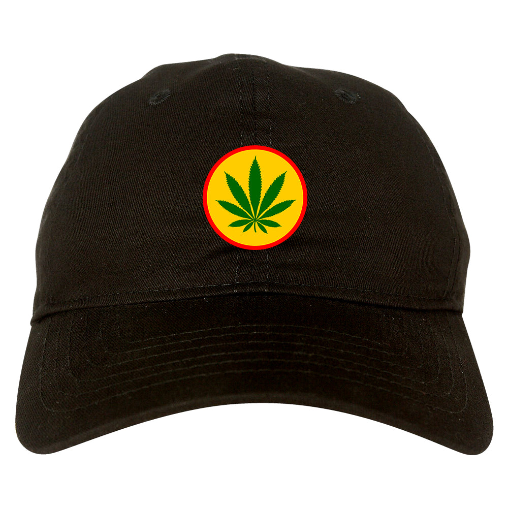 Ganja_Green_Weed_Leaf Black Dad Hat