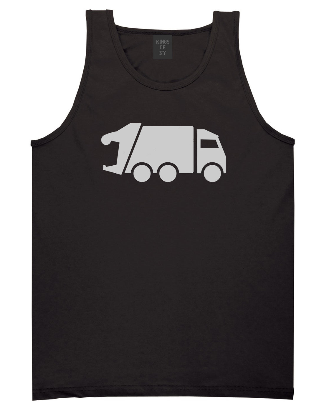 Garbage Truck Mens Black Tank Top Shirt by KINGS OF NY