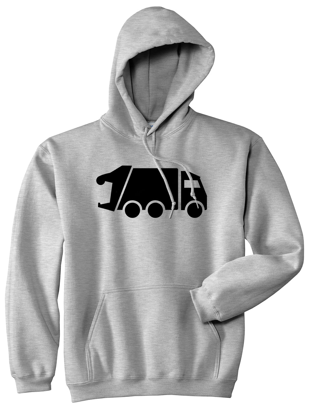 Garbage Truck Mens Grey Pullover Hoodie by KINGS OF NY