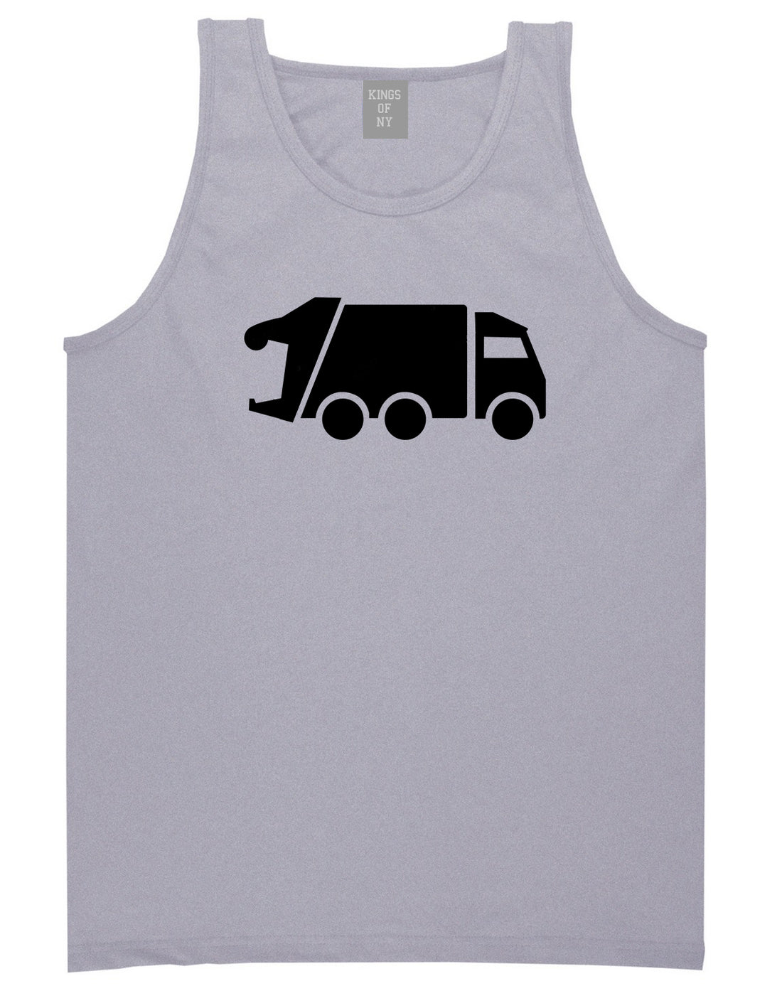Garbage Truck Mens Grey Tank Top Shirt by KINGS OF NY