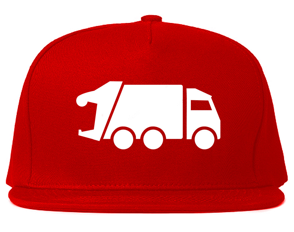 Garbage_Truck Red Snapback Hat