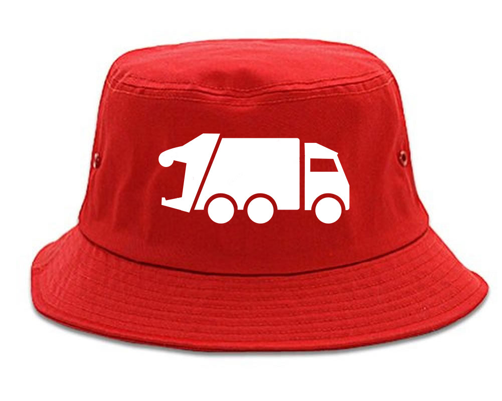 Garbage_Truck Red Bucket Hat