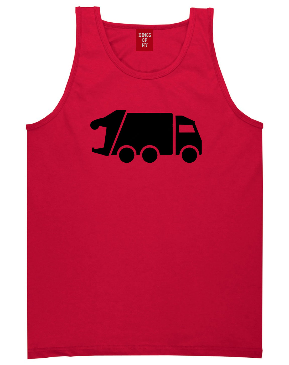 Garbage Truck Mens Red Tank Top Shirt by KINGS OF NY