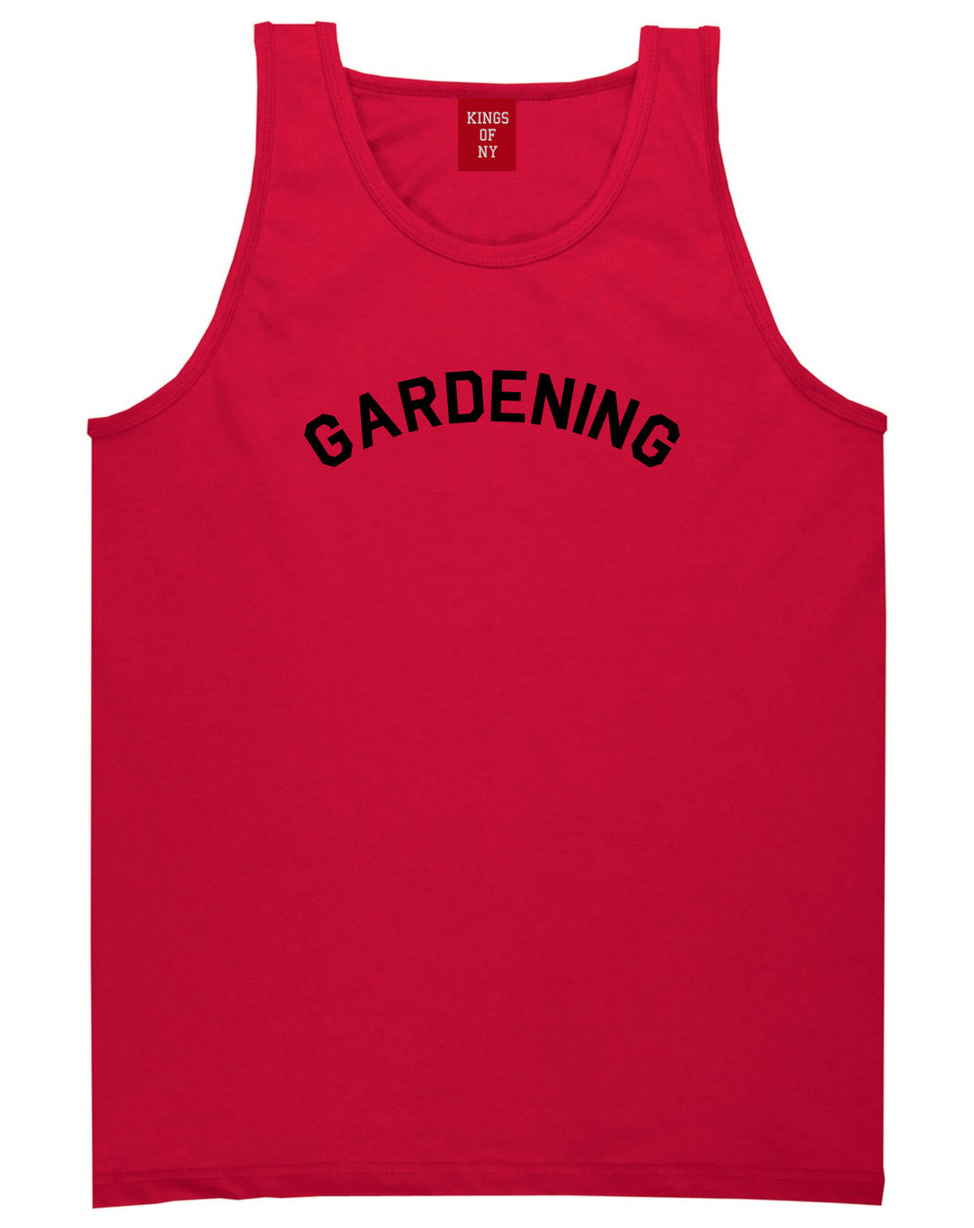 Gardening Garden Mens Red Tank Top Shirt by KINGS OF NY