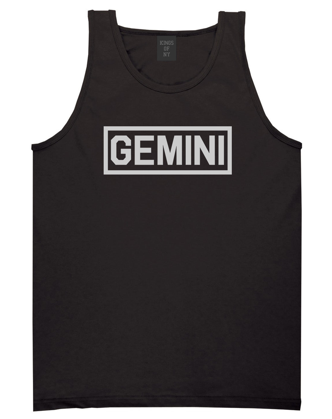 Gemini Horoscope Sign Mens Black Tank Top Shirt by KINGS OF NY