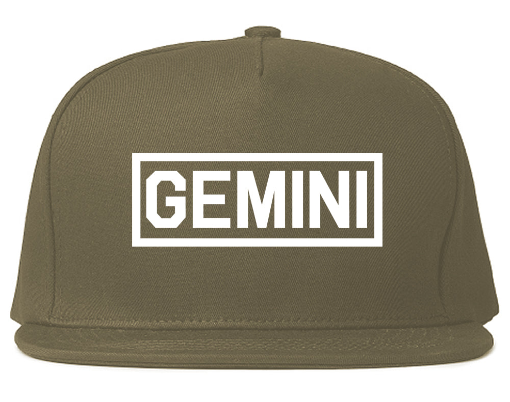 Gemini_Horoscope_Sign Grey Snapback Hat