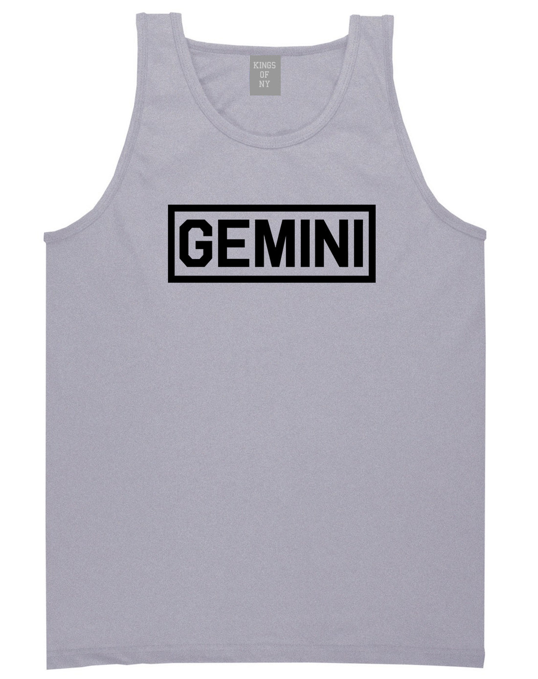 Gemini Horoscope Sign Mens Grey Tank Top Shirt by KINGS OF NY
