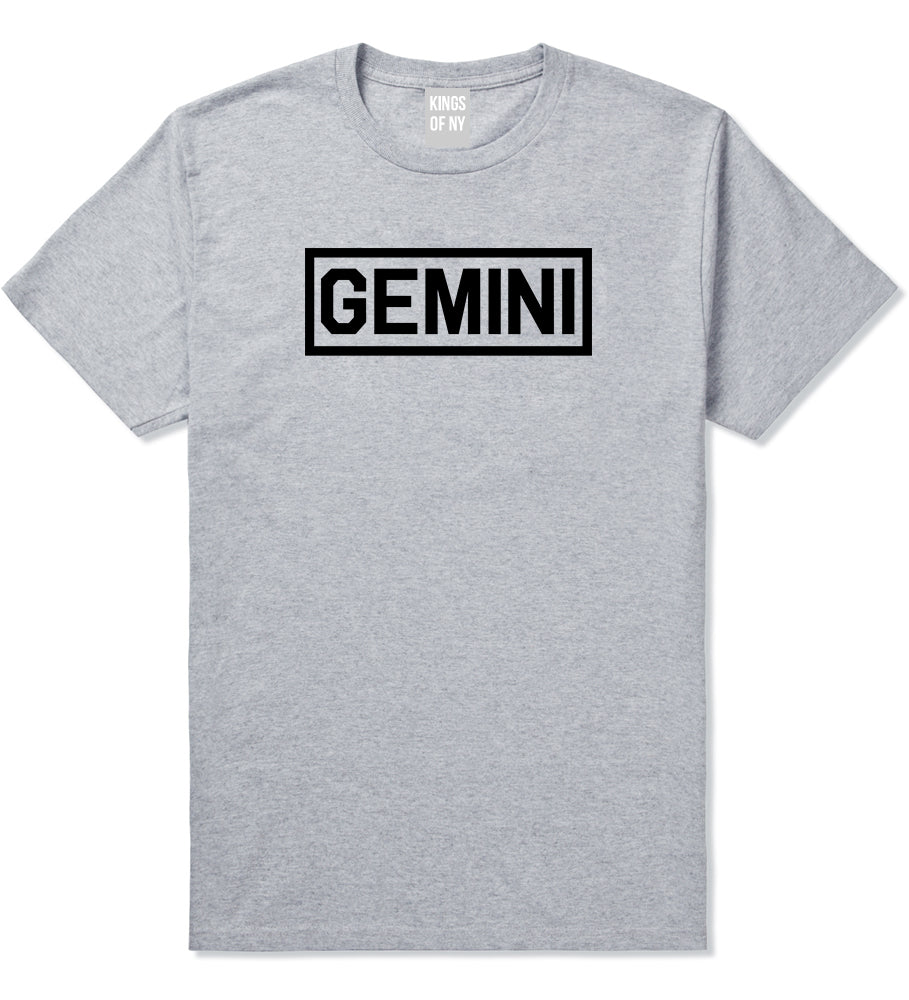 Gemini Horoscope Sign Mens Grey T-Shirt by KINGS OF NY