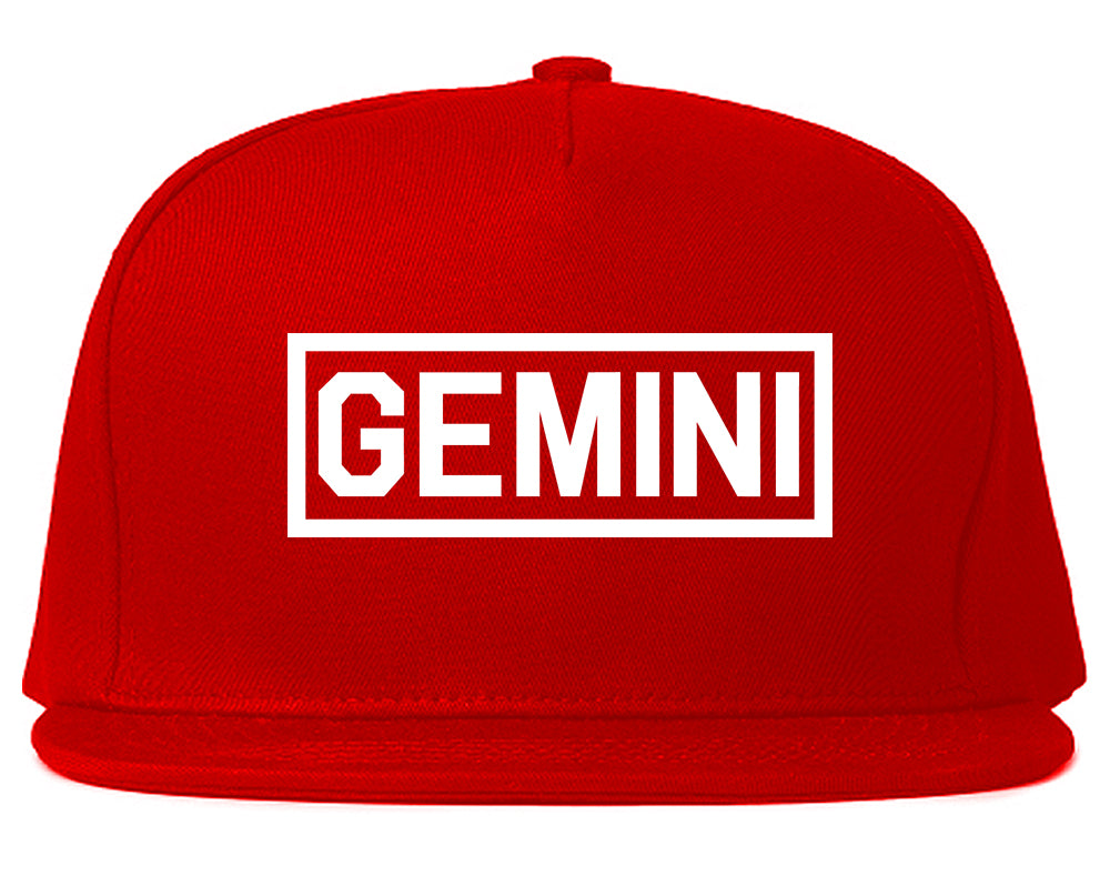 Gemini_Horoscope_Sign Red Snapback Hat