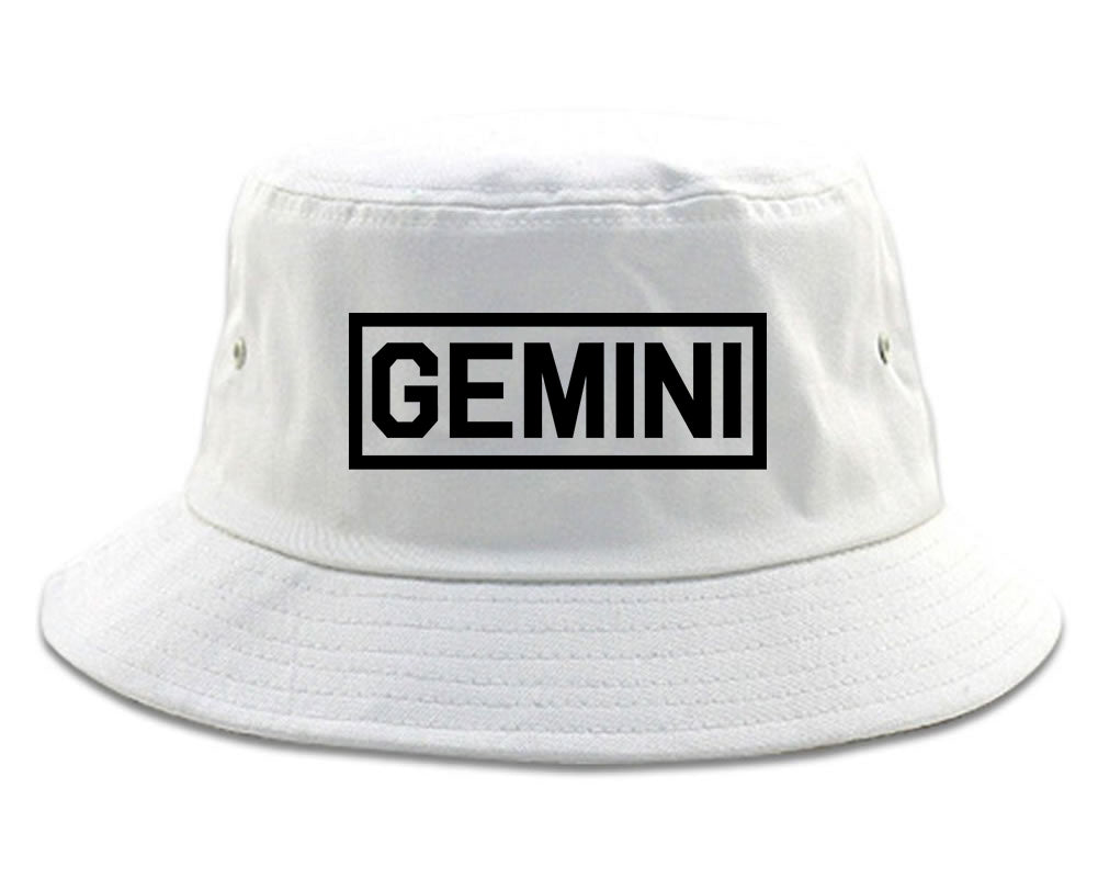 Gemini_Horoscope_Sign White Bucket Hat