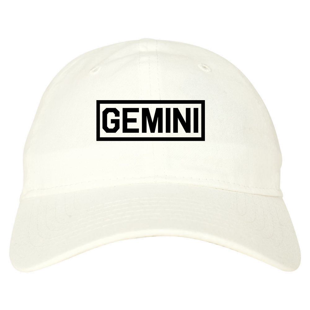 Gemini_Horoscope_Sign White Dad Hat