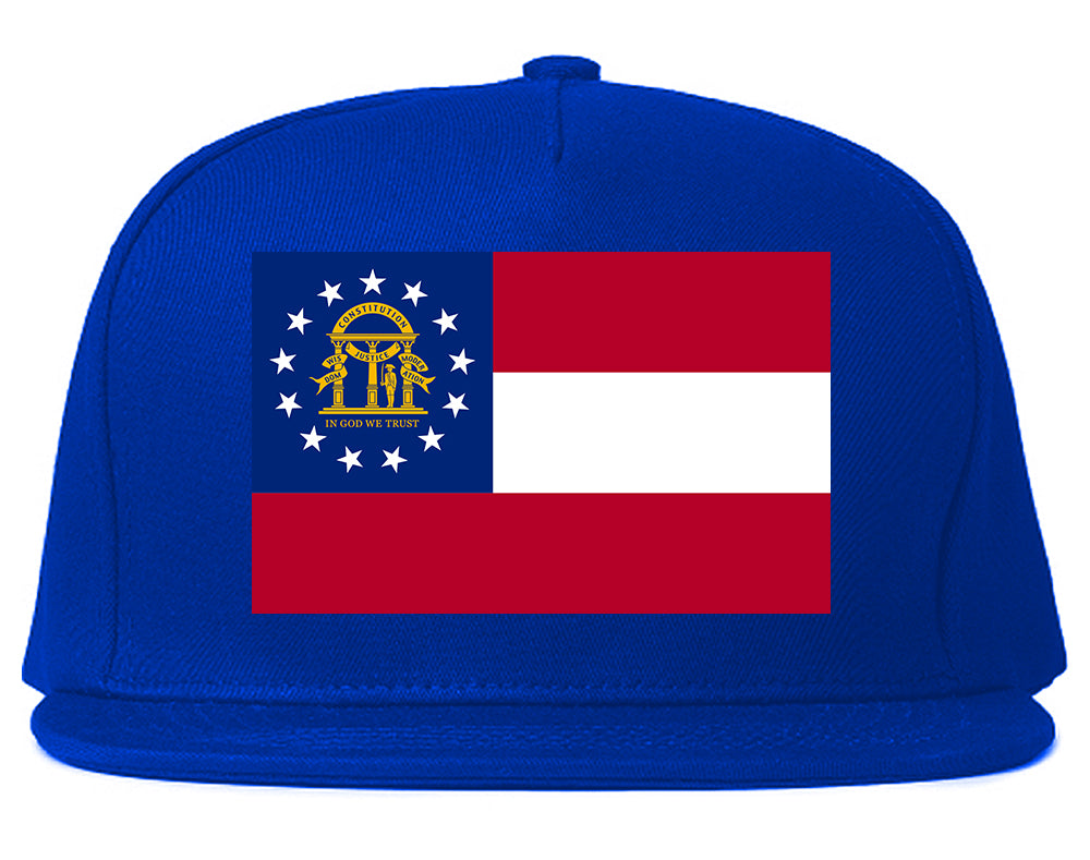 Georgia State Flag GA Chest Mens Snapback Hat Royal Blue