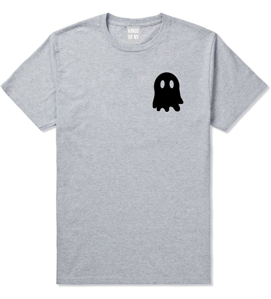 Ghost Chest Mens Grey T-Shirt by KINGS OF NY