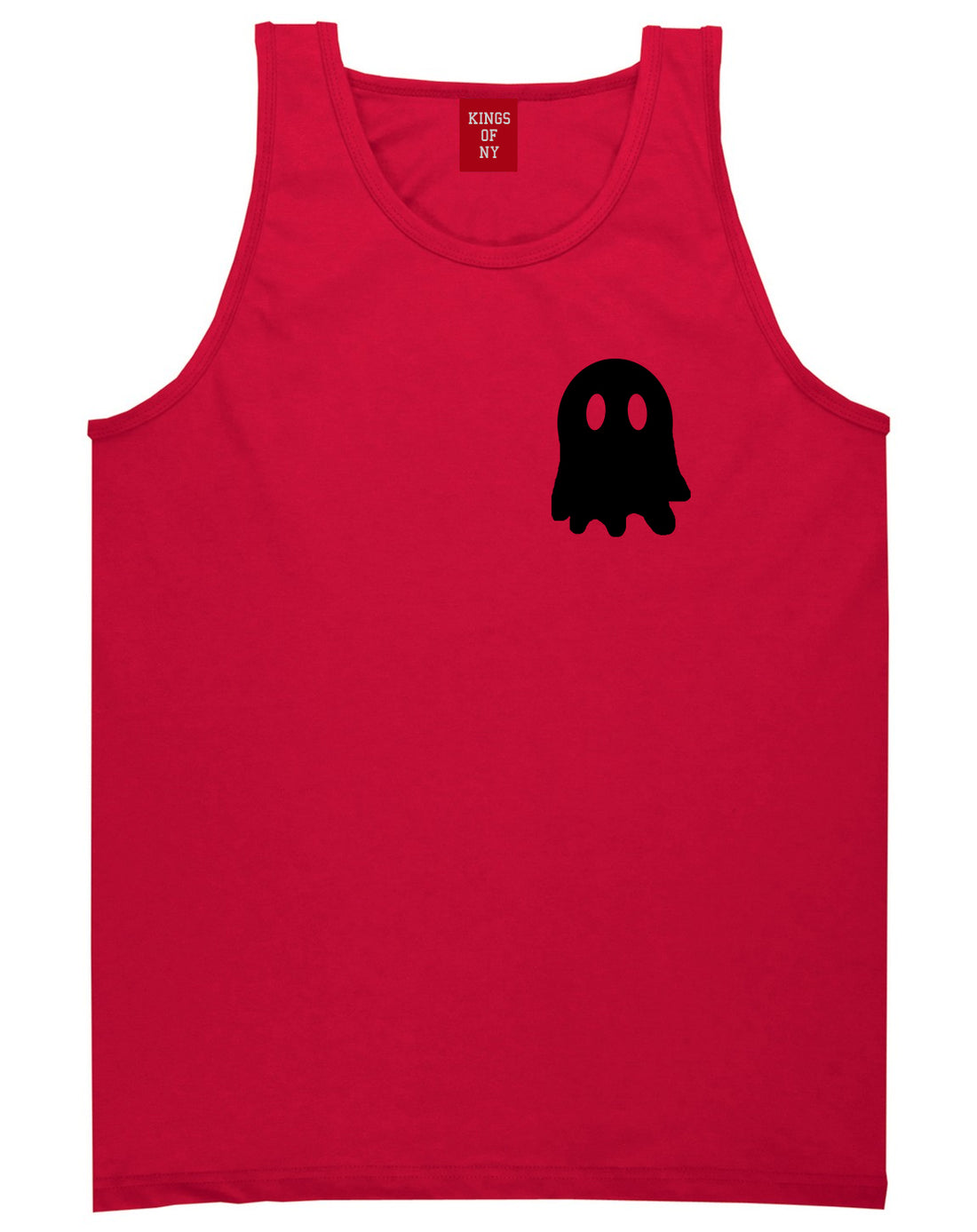 Ghost Chest Mens Red Tank Top Shirt by KINGS OF NY