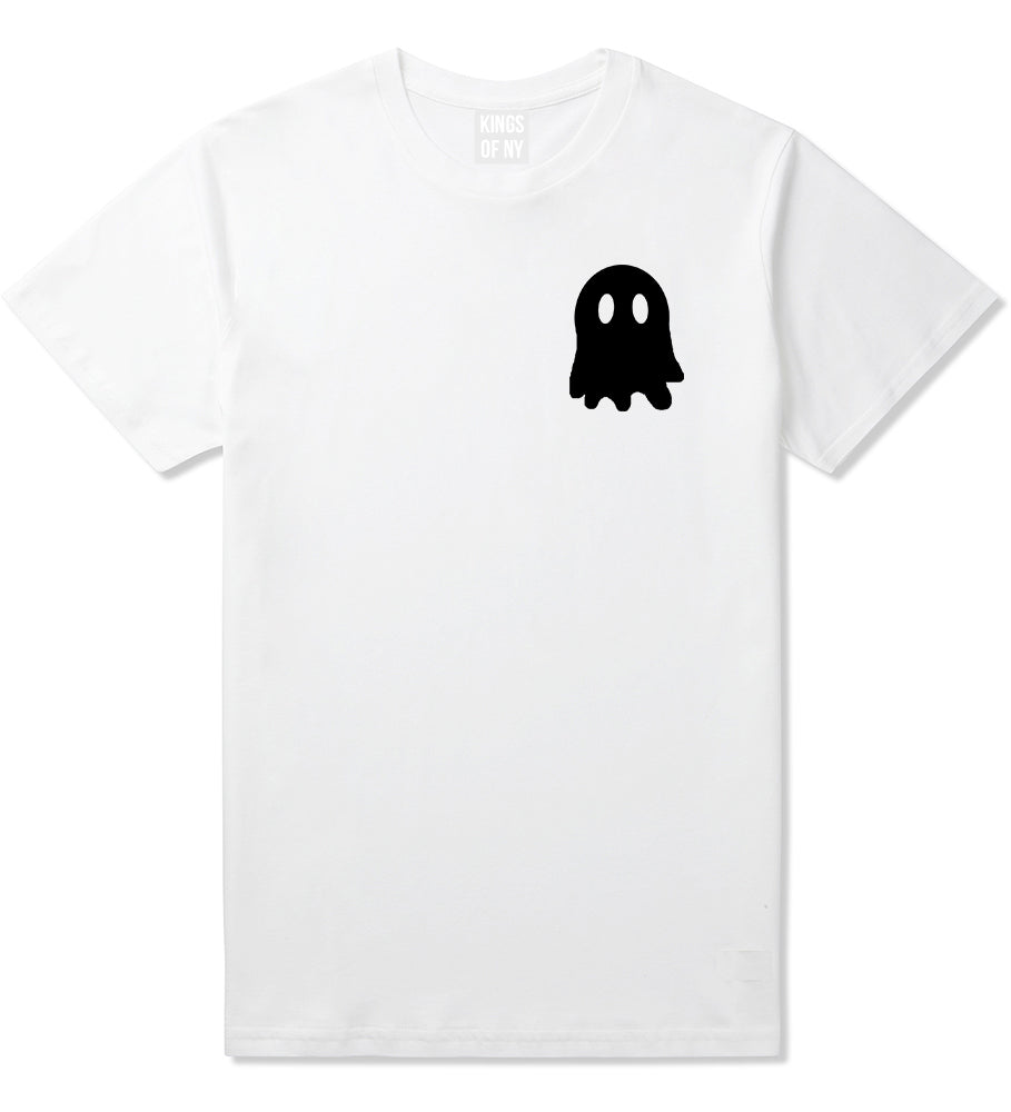 Ghost Chest Mens White T-Shirt by KINGS OF NY