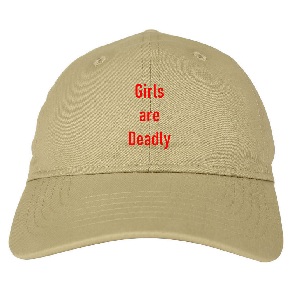 Girls Are Deadly Dad Hat Tan by KINGS OF NY
