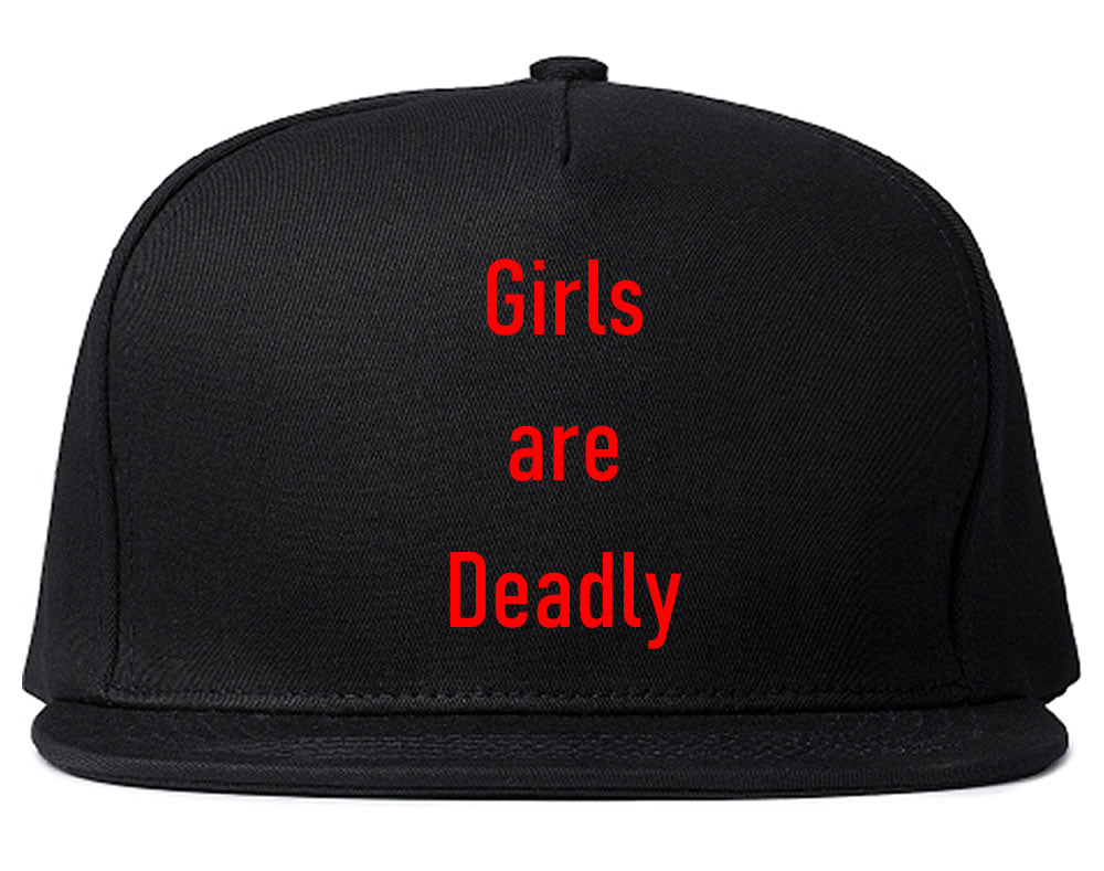 Girls Are Deadly Snapback Hat Black by KINGS OF NY