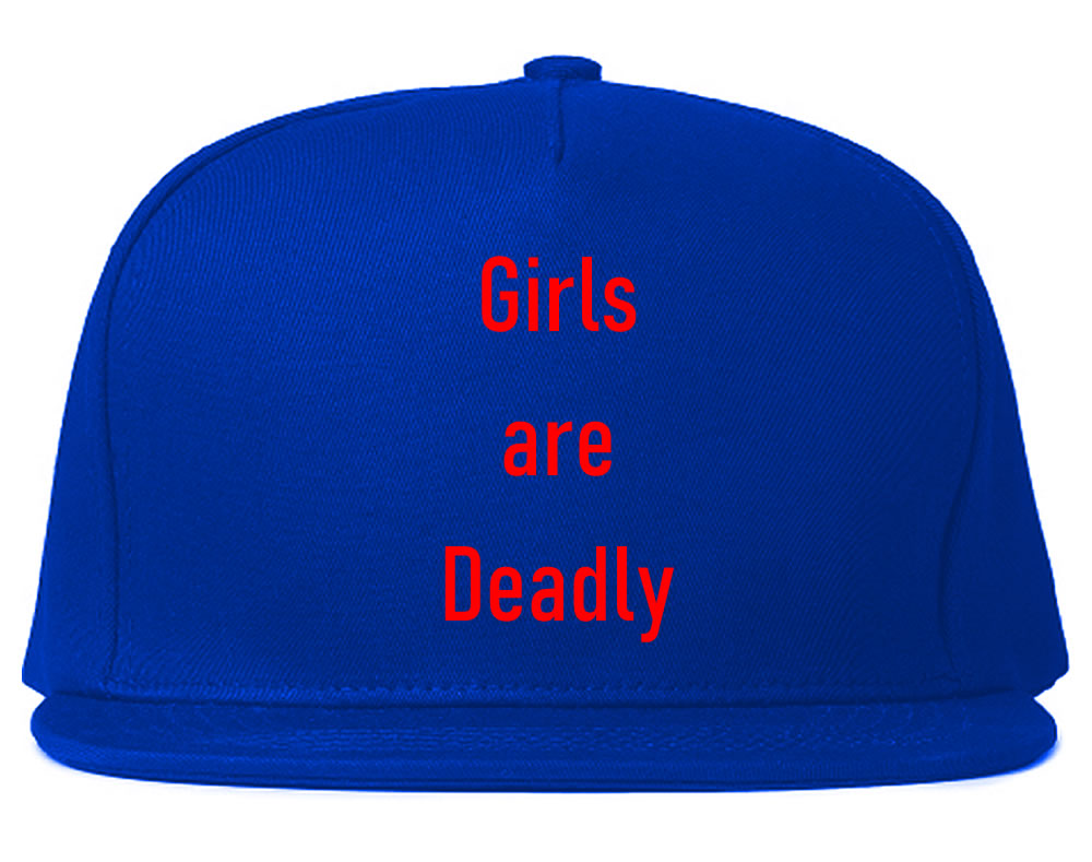 Girls Are Deadly Snapback Hat Royal Blue by KINGS OF NY