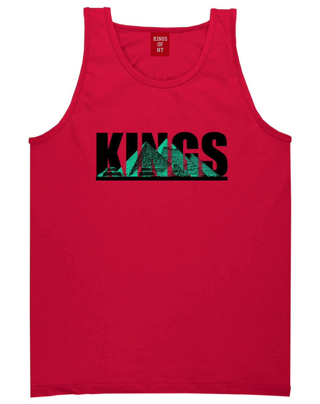 Giza Egyptian Pyramids Tank Top in Red