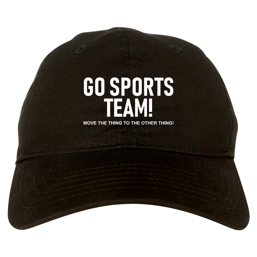 Go Sports Team Funny Mens Dad Hat Black