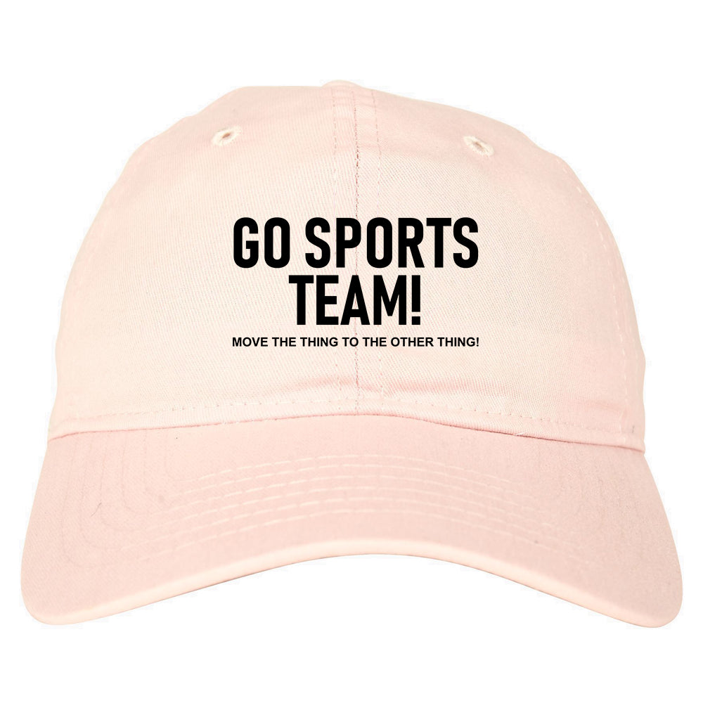 Go Sports Team Funny Mens Dad Hat Pink