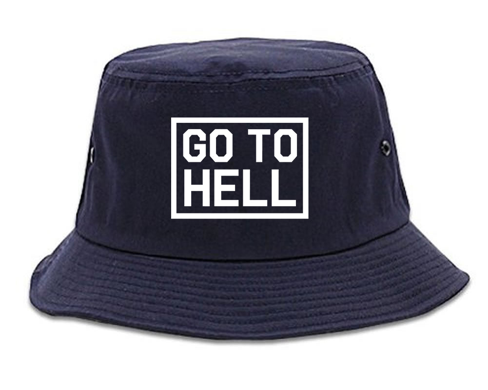 Go_To_Hell Navy Blue Bucket Hat
