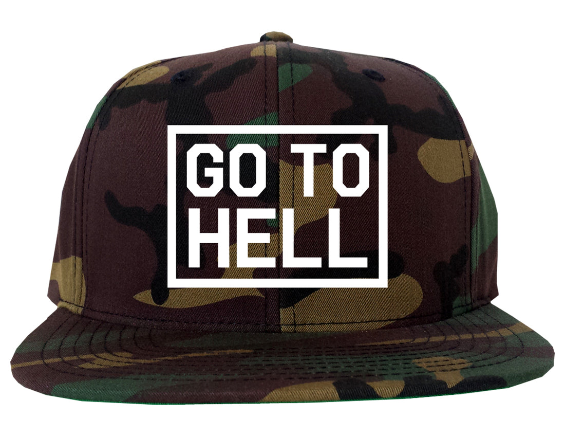 Go_To_Hell Camo Snapback Hat