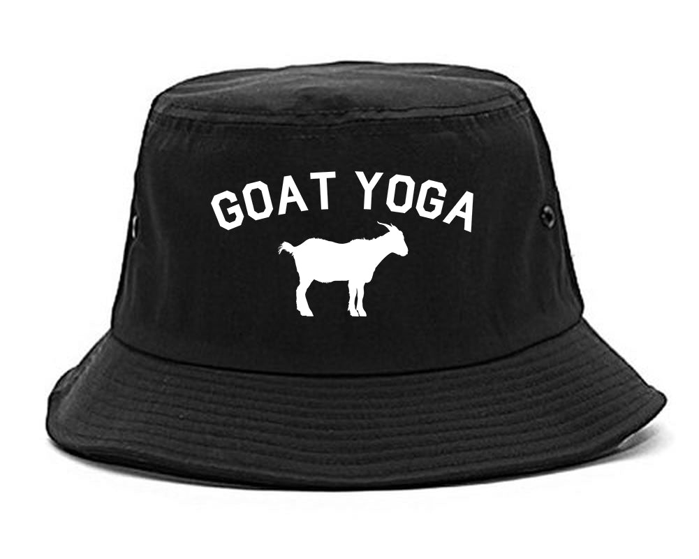 Goat Yoga Namaste Mens Snapback Hat Black