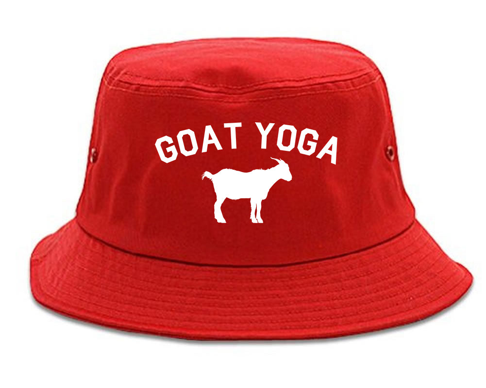 Goat Yoga Namaste Mens Snapback Hat Red