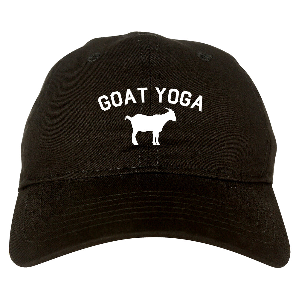 Goat Yoga Namaste Mens Dad Hat Baseball Cap Black