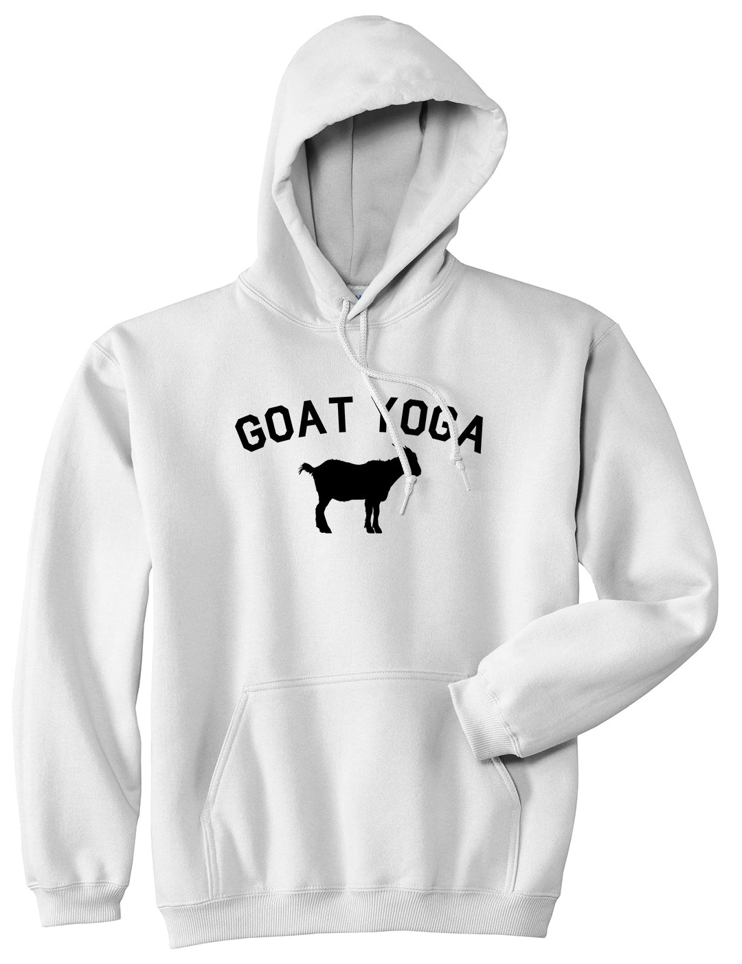 Goat Yoga Namaste Mens Pullover Hoodie White