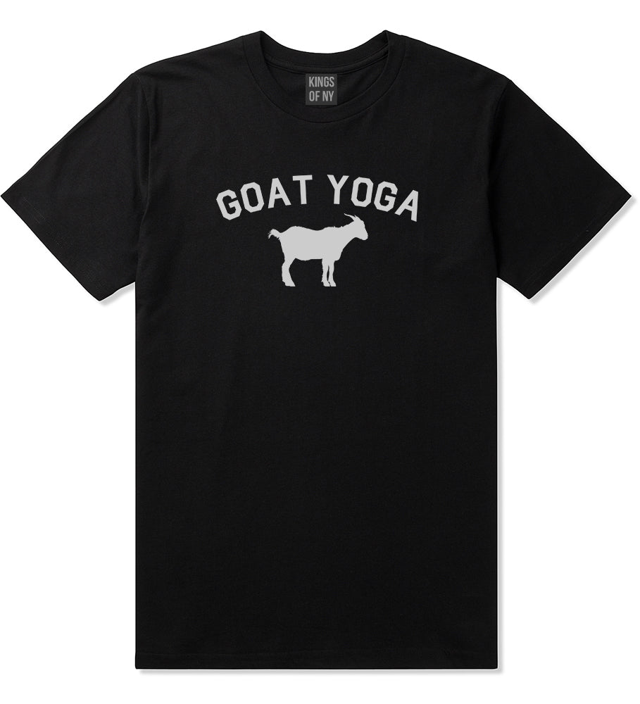 Goat Yoga Namaste Mens T Shirt Black